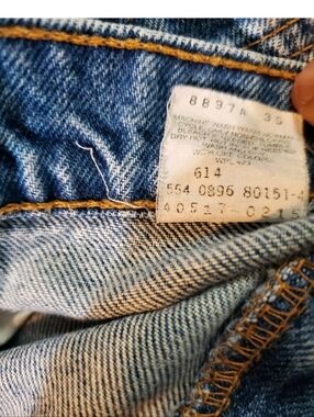 Vtg 90s LEVIS 517 Orange Tab Mens Bootcut Denim Jeans USA Made Light Wash 38/29